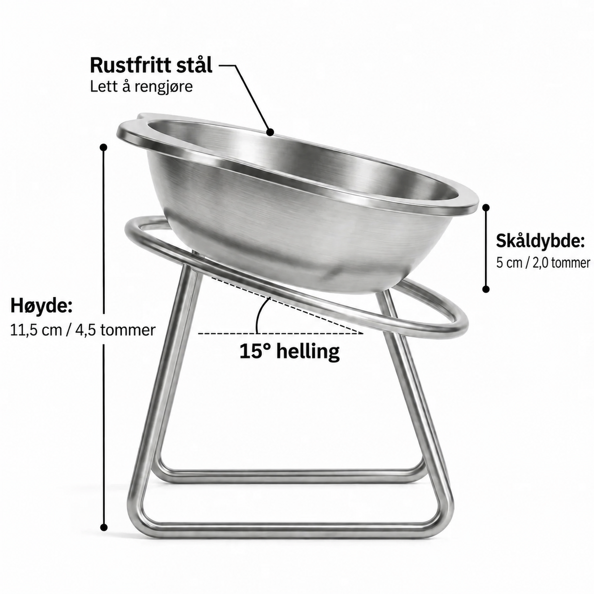 Vovena™ Ergonomisk 15° Matskål For Katter